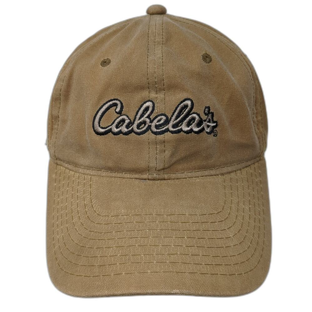 Cabela's Slideback Baseball Cap Brown One Size Adjustable Embroidered 6 Panel